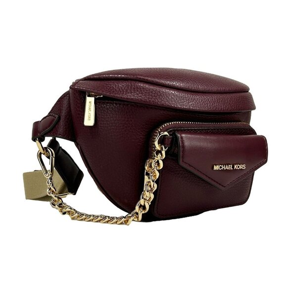 NEW Michael Kors Pebbled Leather Maise 2 in 1 Fanny Waist Pack Belt Bag Sling - Picture 4 of 5